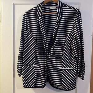 Colton navy and white stripe blazer